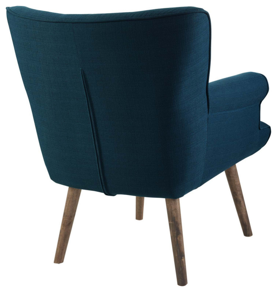 Andrea Azure Upholstered Armchair   Midcentury   Armchairs And Accent Chairs   by Peachtree Fine Furniture  Houzz