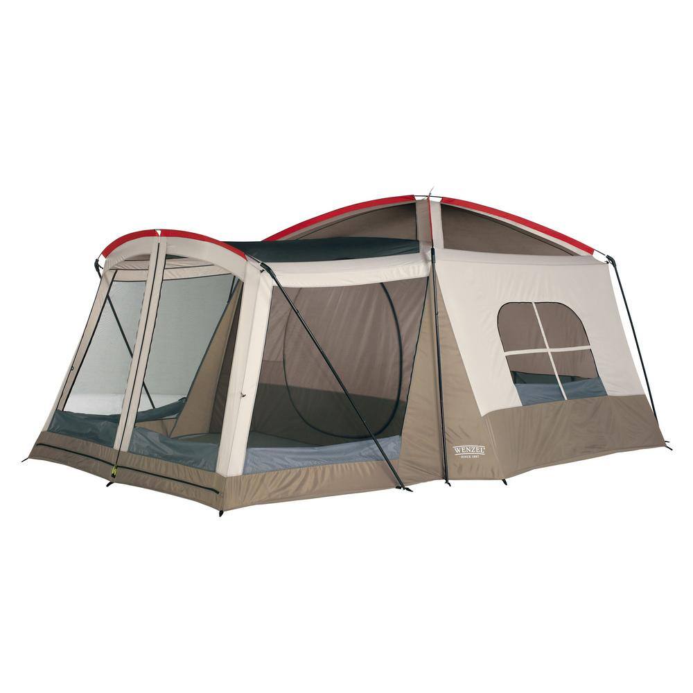 Wenzel Klondike 16 ft. x 11 ft. Large 8-Person Screen Room Outdoor Camping Tent in Brown 36424