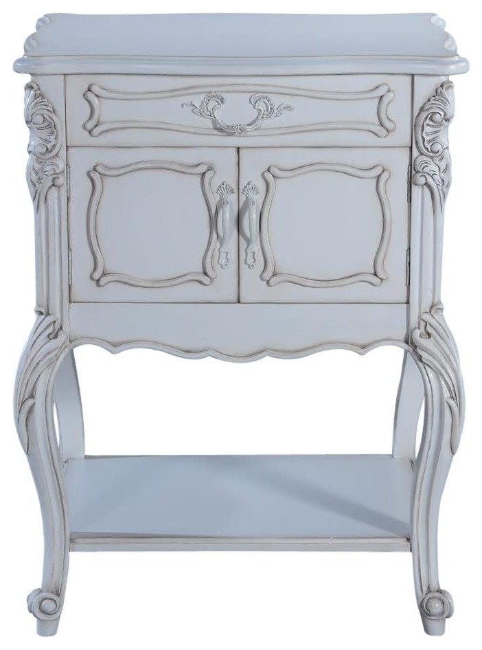 Side Table Louis XV Rococo Pretty Hand Carved Distressed White   French Country   Side Tables And End Tables   by EuroLuxHome  Houzz