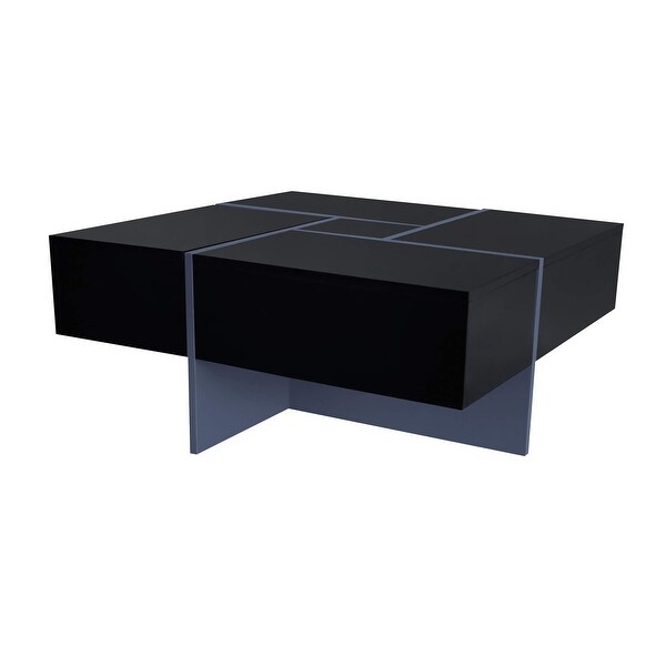 Coffee Table with 4 Hidden Storage Compartments