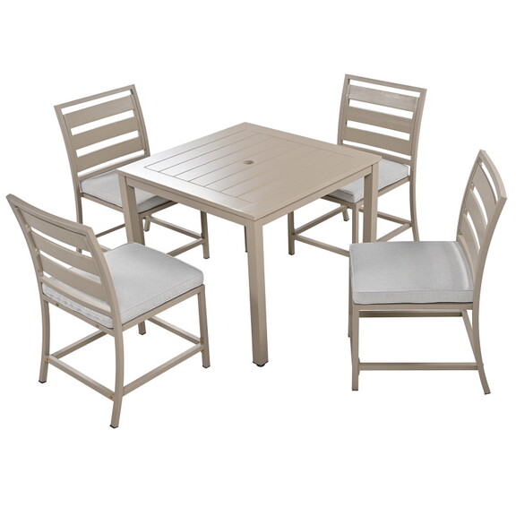 Ustyle Outdoor four person dining table and chairs...