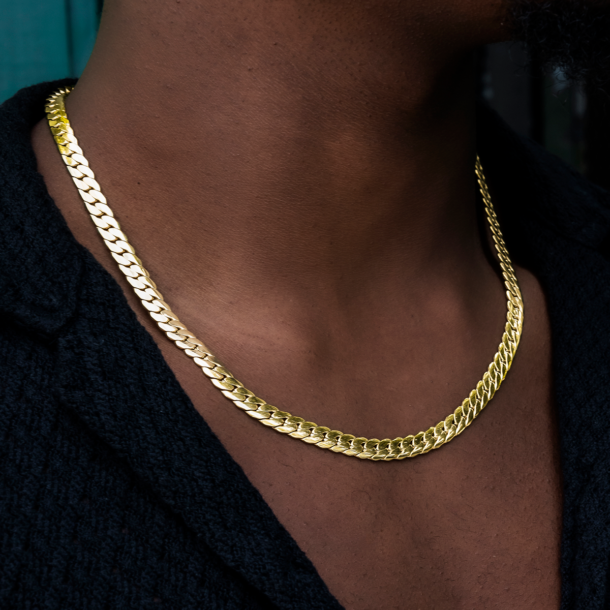 South Beach Cuban™ Chain in Yellow Gold- 8mm