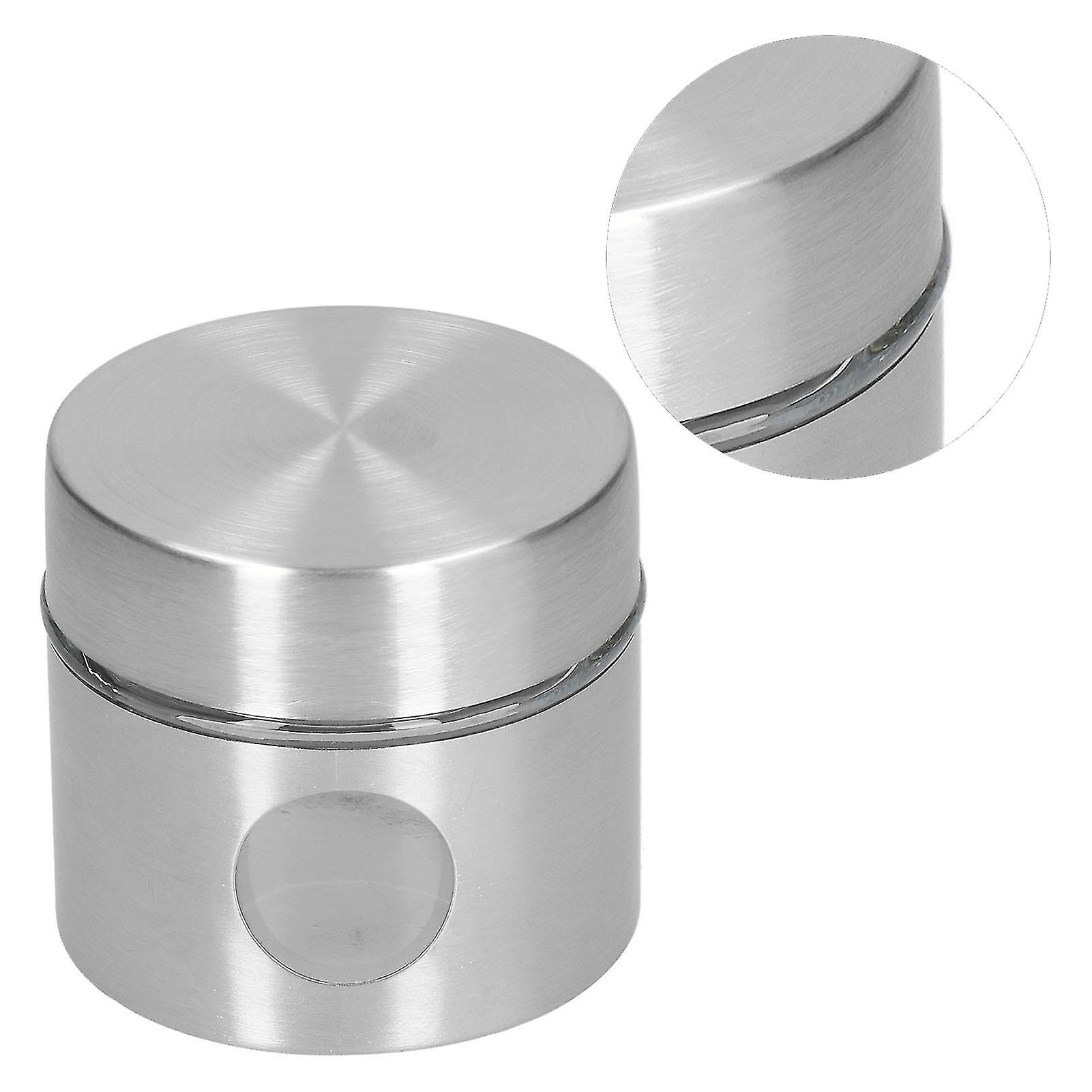 Mini Tea Storage Cans Portable Stainless Steel Coffee Powder Preservation Cans for Home KitchenSilver