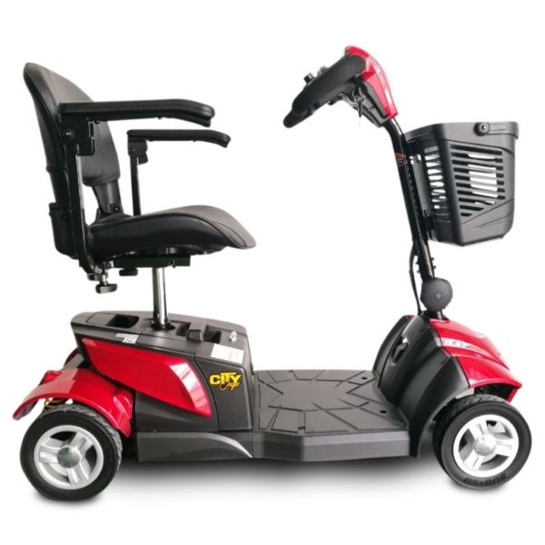 EV Rider CityCruzer 4-Wheel Folding Mobility Scooter - w/ Full Suspension, Thick 360° Swivel Saddle, Anti Flat Tires For Seniors