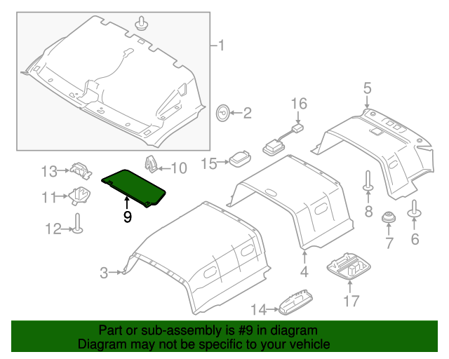 Genuine OE Ford Sun-Visor - CK4Z-6104105-DB