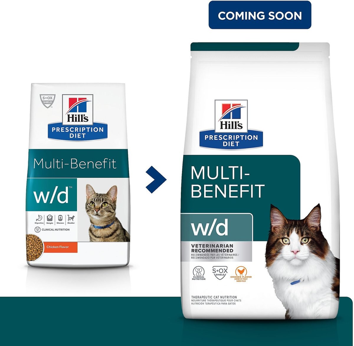 Hill's Prescription Diet w/d Multi-Benefit with Chicken Dry Cat Food