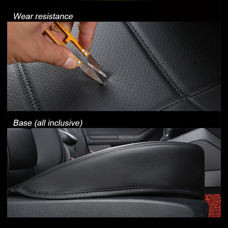 3D Car Seat Cover Pad Mat Universal Ultra-Luxury PU Leather Front Seat Protector Full Surround for Auto Chair Cushion， Black