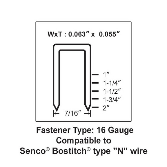 Air Locker MS200A 16 Gauge 'N' Wire 2 Inch Long Me...