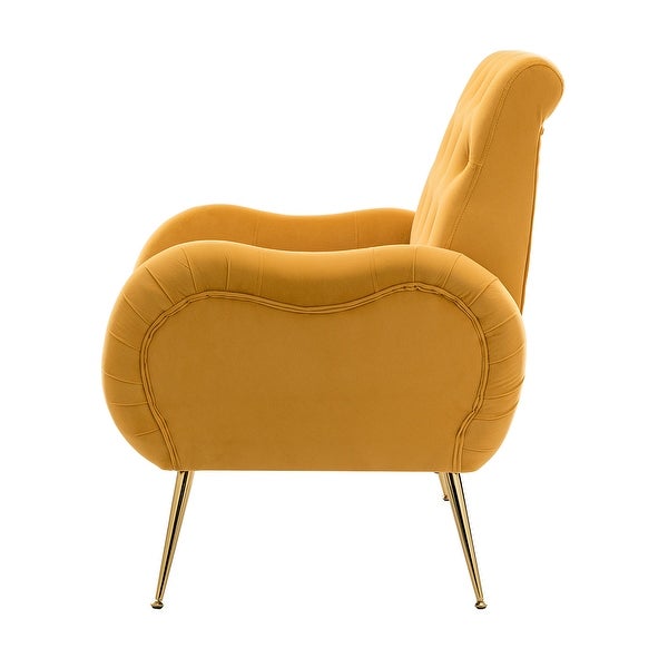 Calymne Modern Upholstered Armchair with Button-tufted Back by HULALA HOME