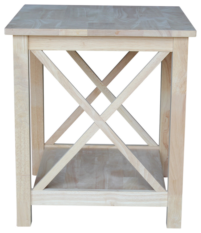 Hampton End Table  Unfinished   Transitional   Side Tables And End Tables   by International Concepts  Houzz