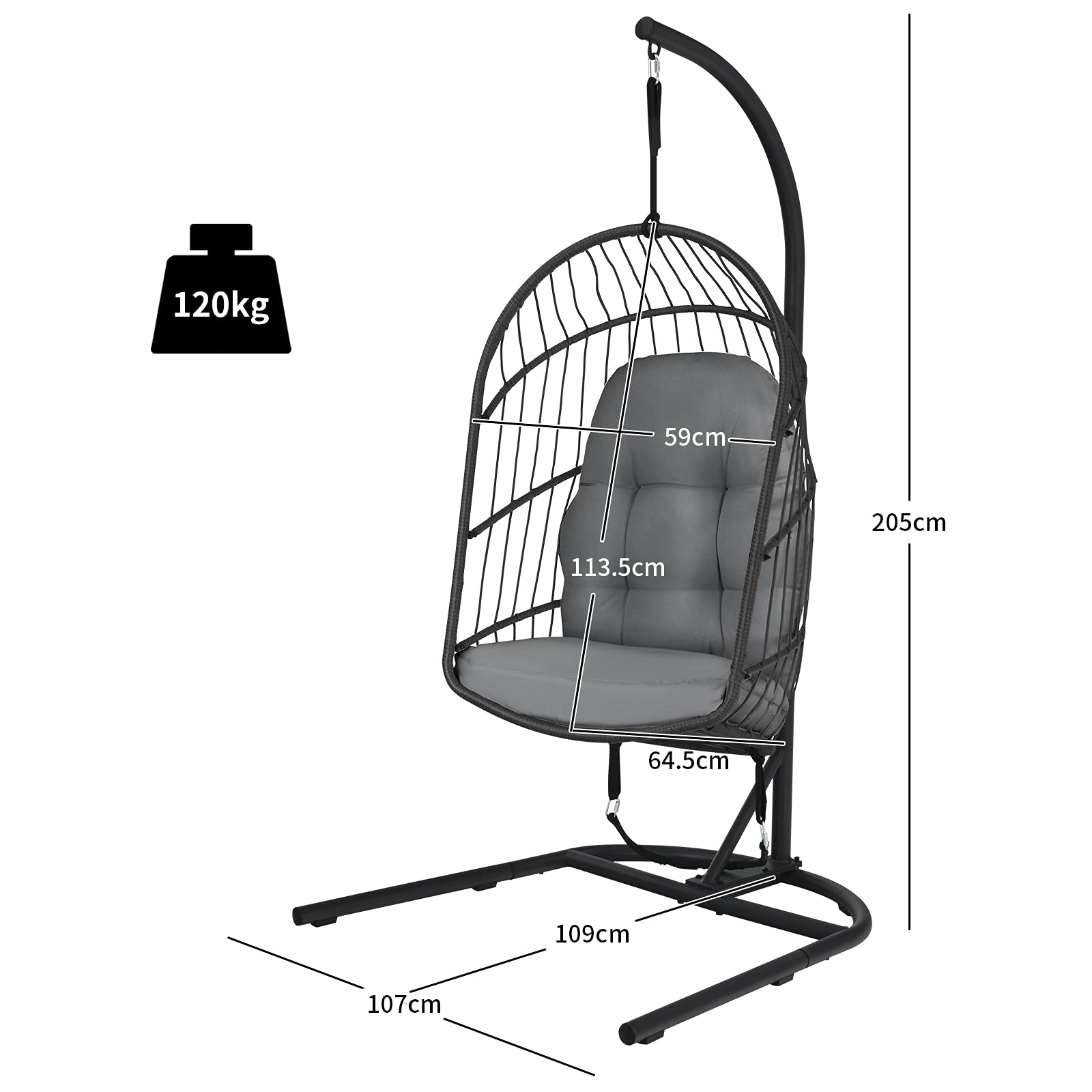 Giantex Hanging Egg Chair with Stand