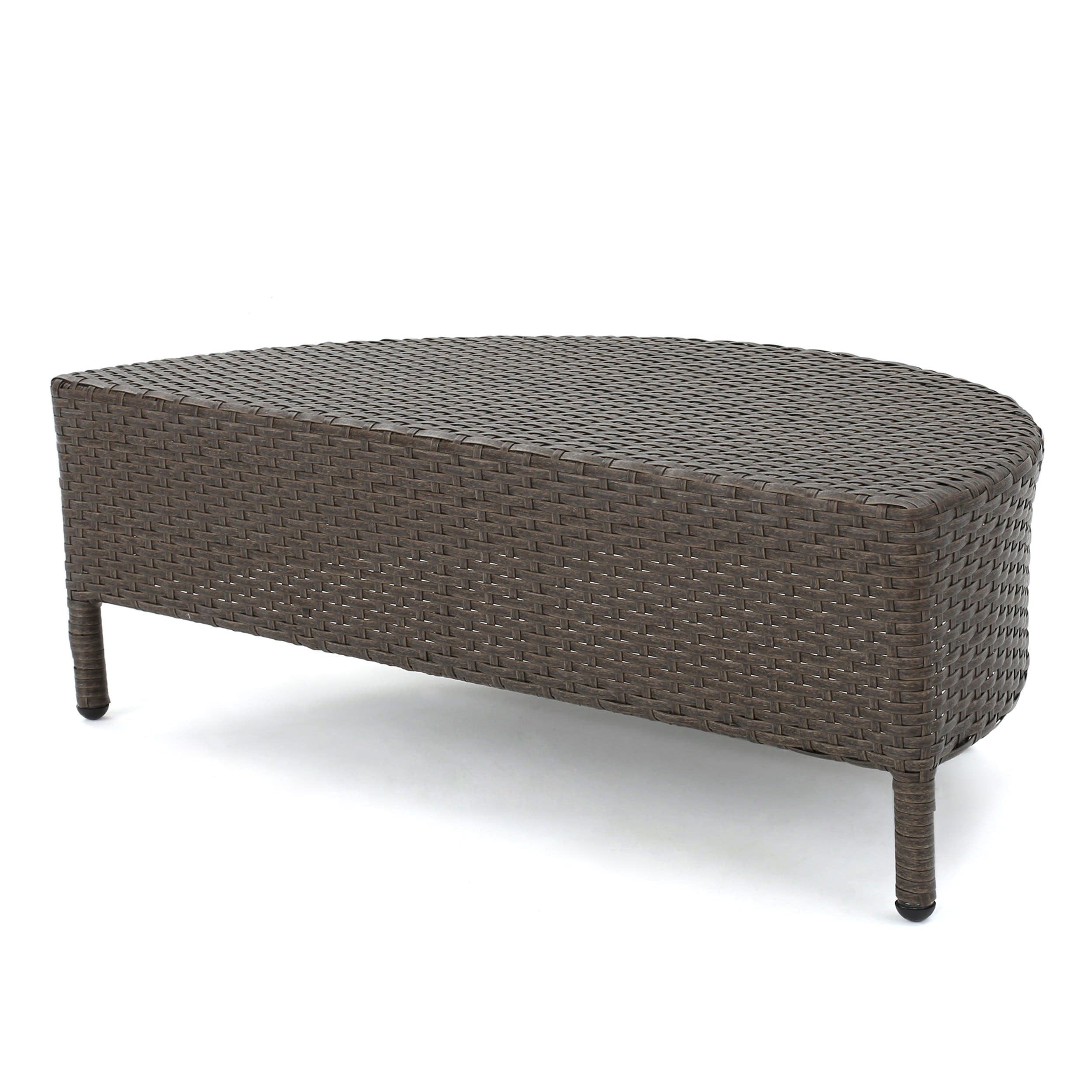 Harper Outdoor Wicker Half-Round Coffee Table