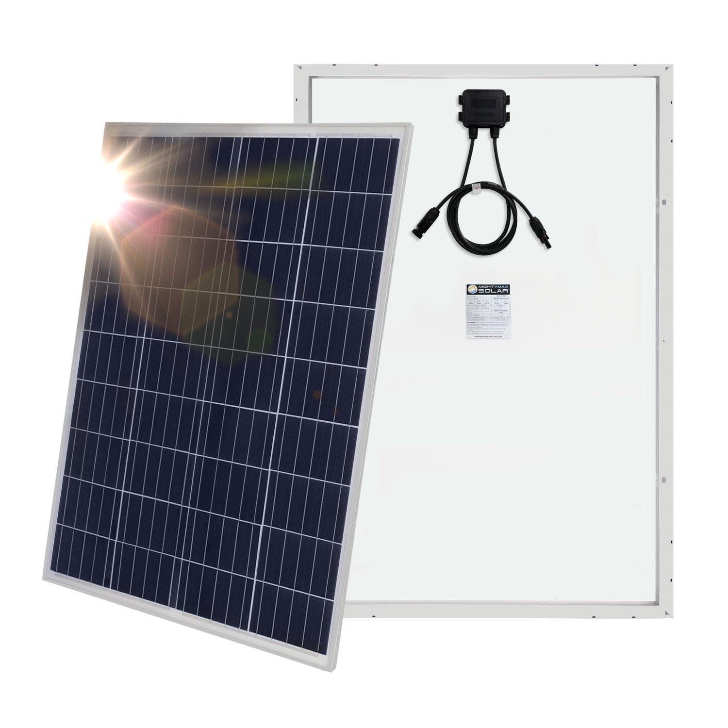 100 Watt 12 Volt Waterproof Polycrystalline Solar Panel Charger