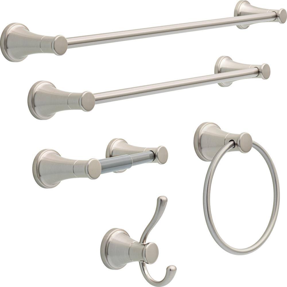 Delta Casara 24 in. Wall Mount Towel Bar in SpotShield Brushed Nickel CSA24-BN