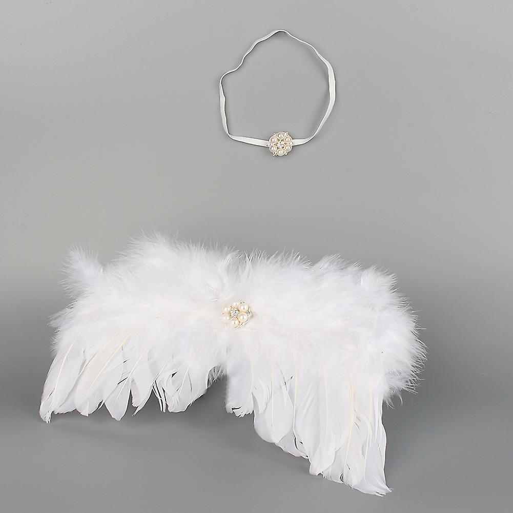 Newborn Photography Props Infant Angel Feather Wings Costume For Babies