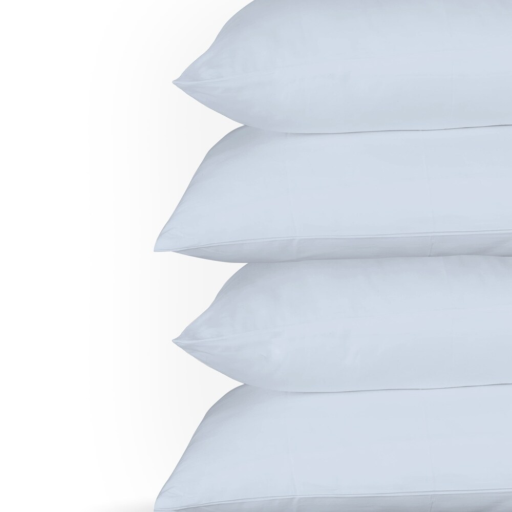 210 TC 100pct Cotton Percale Solid Pack of 4 Pillow Cases