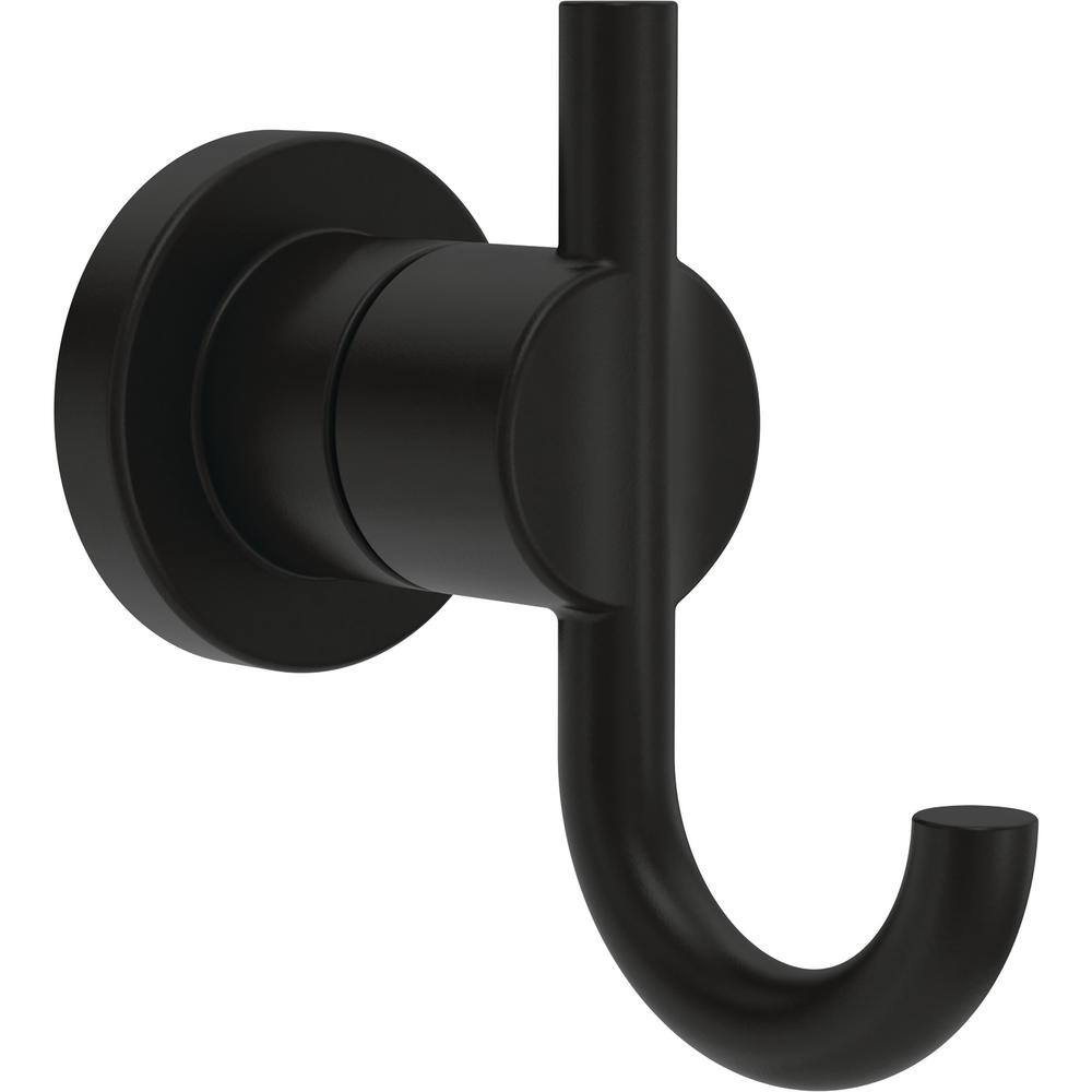 Delta Nicoli J-Hook Double Towel Hook in Matte Black NIC35-MB