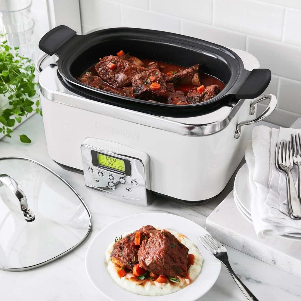 GreenPan Ceramic Nonstick 6 Qt. Cloud Cream Slow Cooker CC005108-001