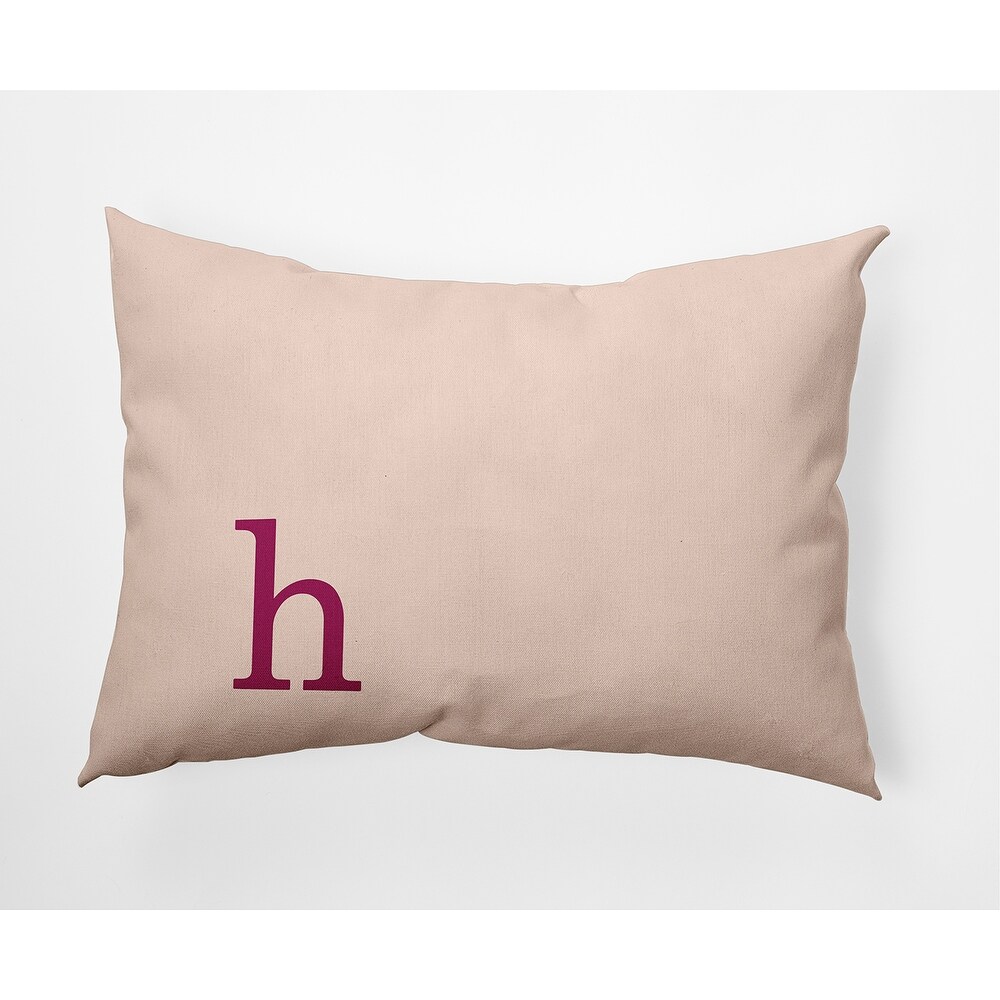 Modern Monogram Indoor/Outdoor Throw Pillow H