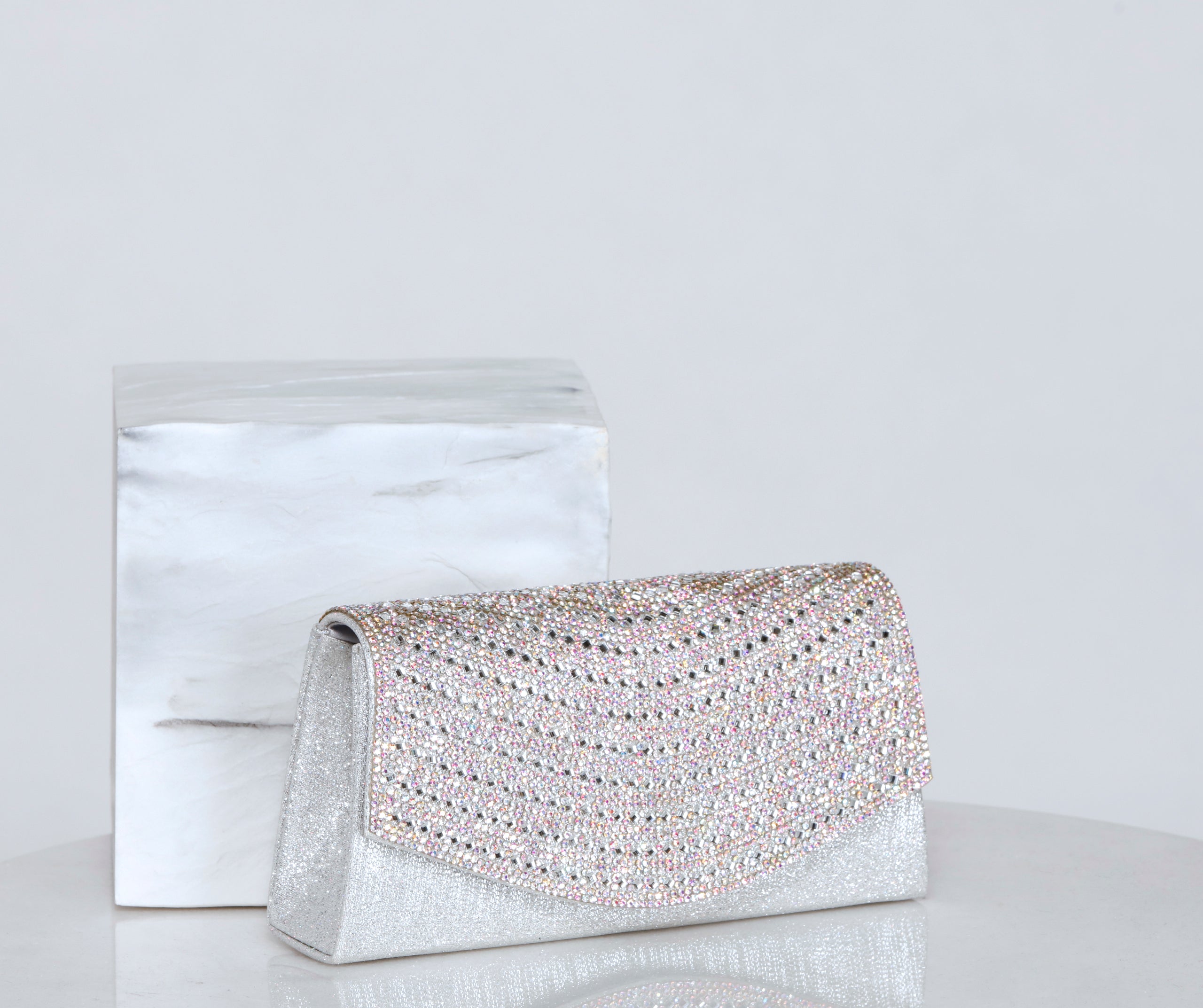 Sparkle & Shine Rhinestone Fold-Over Clutch