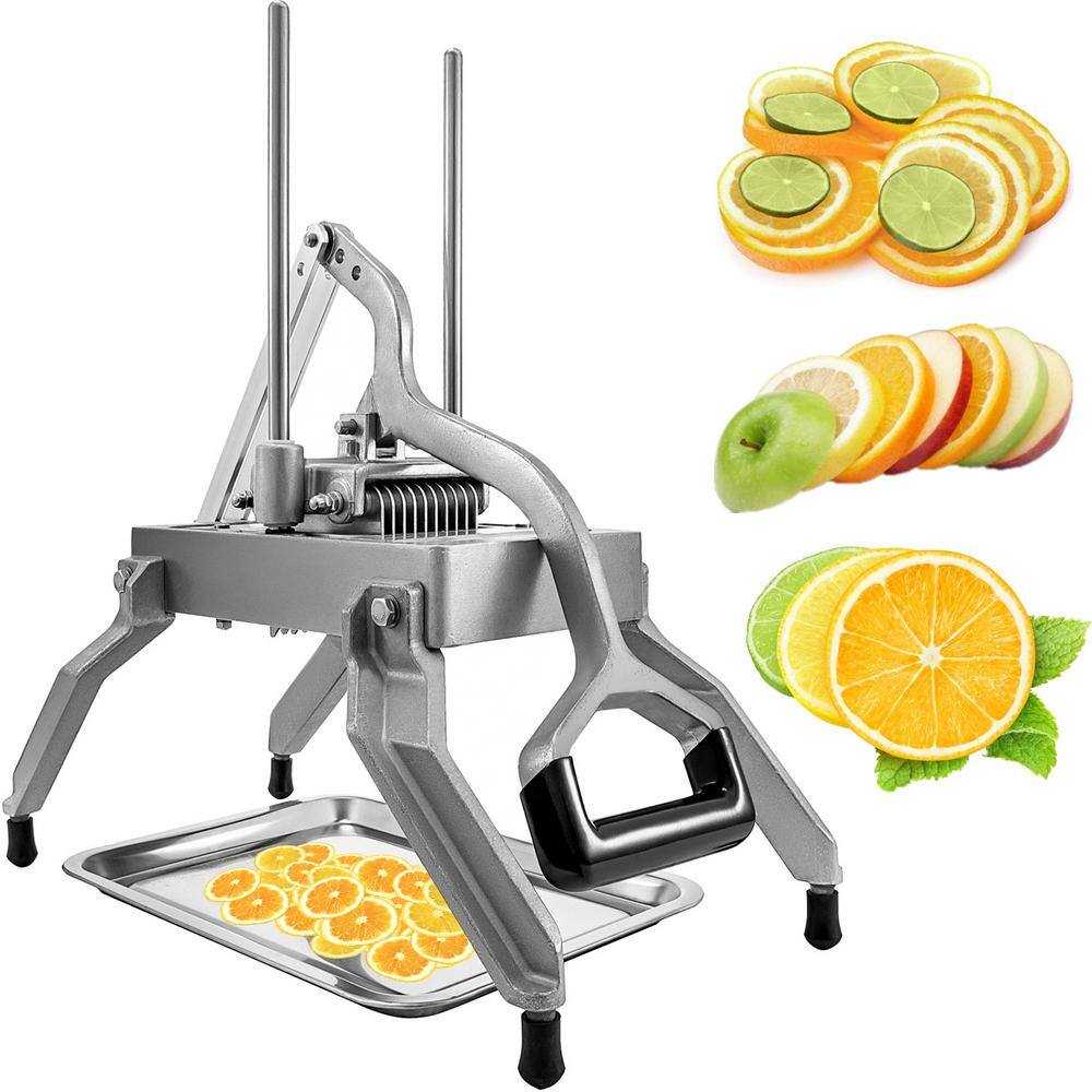 VEVOR Commercial Vegetable Fruit Dicer 38 in. Blade Onion Cutter Heavy Duty Stainless Steel Chopper Tomato Slicer with Tray QPJDGNSD3-8YCBLX1V0