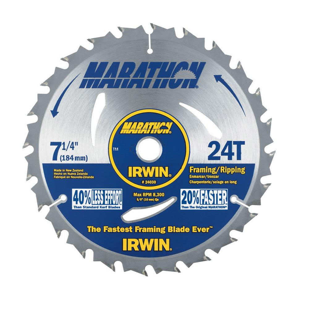 Marathon 7-1/4 Circular Saw Blade 24T Carbide ;