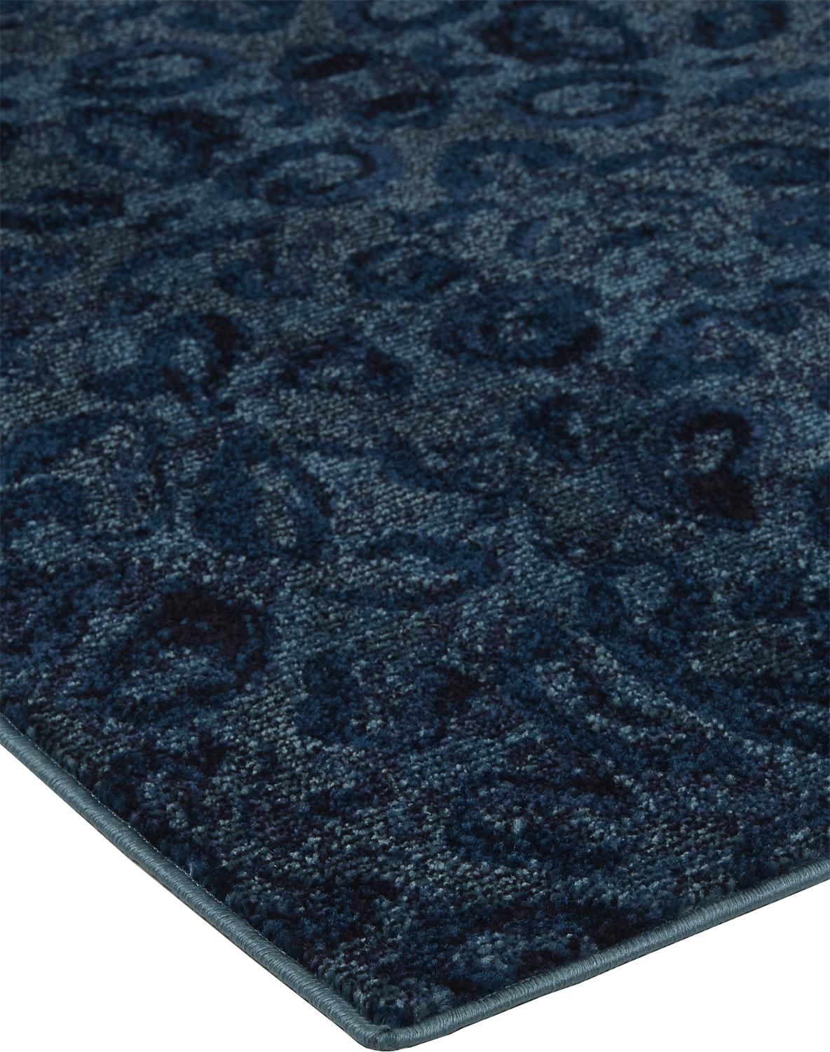 Meera Deep Teal and Ink Blue Rug by BD Fine