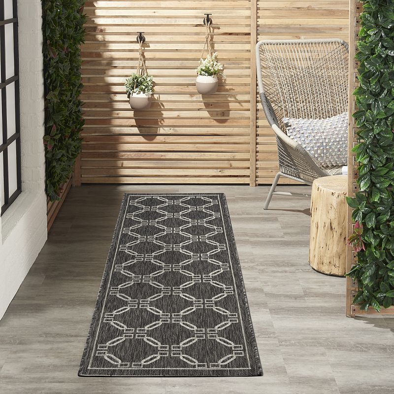 Nourison Garden Party Framed Lattice Indoor Outdoor Rug