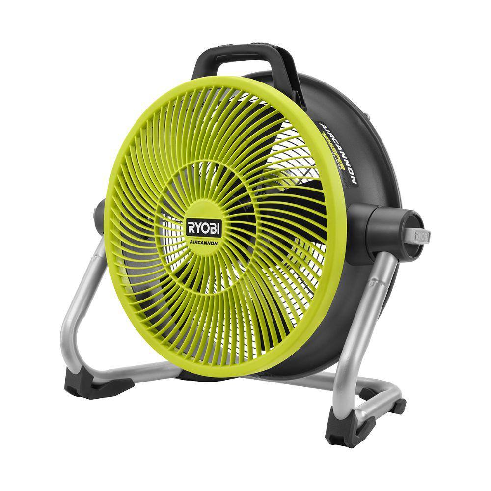 RYOBI ONE+ 18V Cordless Hybrid WHISPER SERIES 14 in. Air Cannon Fan (Tool Only) PCL813B