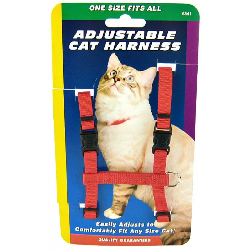 Tuff Collar Adjustable Cat Harness - Red 3/8\