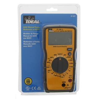 IDEAL 600-Volt Manual Range Multimeter with NCVT 61-327