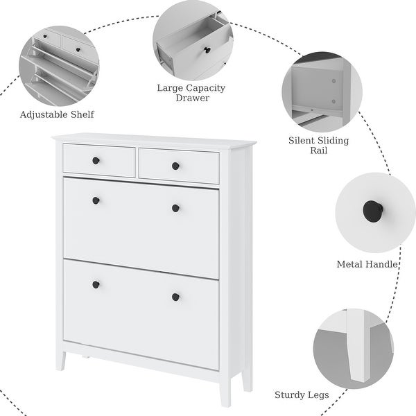 Dresser Shoe Storage Cabinet Fold Out Drawer Space Saving - - 36136163