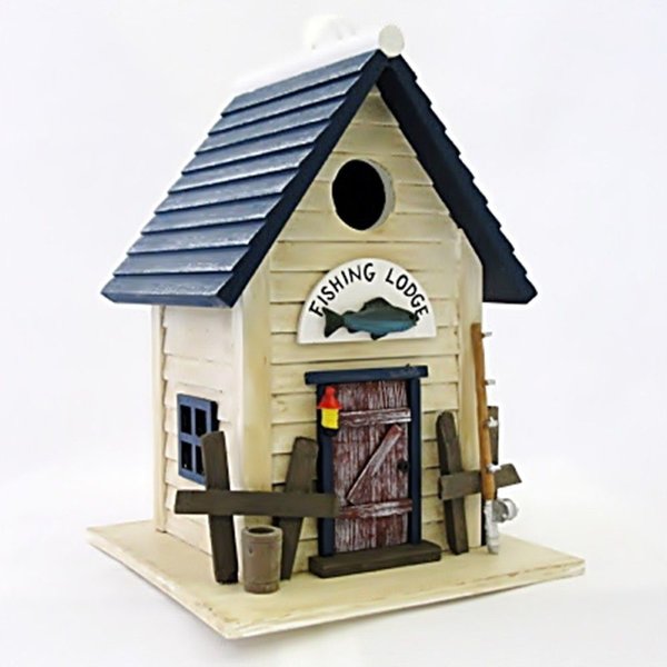 Home Bazaar Fishing Lodge Birdhouse