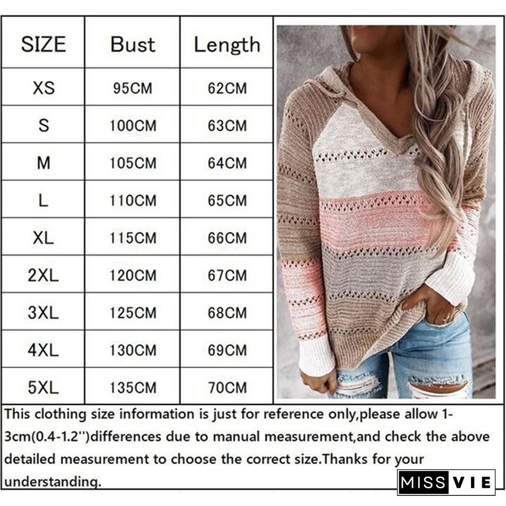 New Comfy Stylish Stitching Color Hoodies For Women Long Sleeve New Casual Clothing Style Casual Tops For Women Women's Casual Spring Fall Sweaters 7 Colors