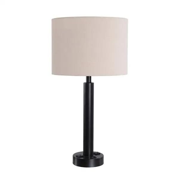 Nora Oil Rubbed Bronze Table Lamp - 2 Outlets