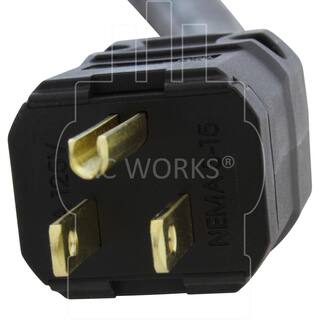 AC WORKS 50 ft. SOOW 10-Gauge NEMA 5-15P to NEMA 5-20R 15 Amp20 Amp Super Duty Rubber Extension Cord SD515520-050E