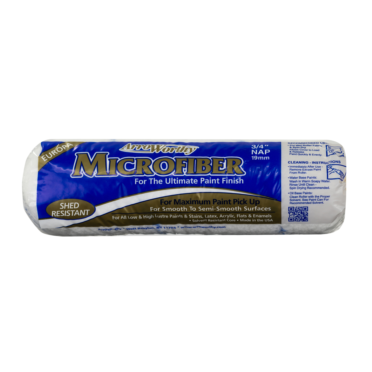 Arroworthy Microfiber 9 in. W X 3/4 in. Paint Roller Cover 1 pk