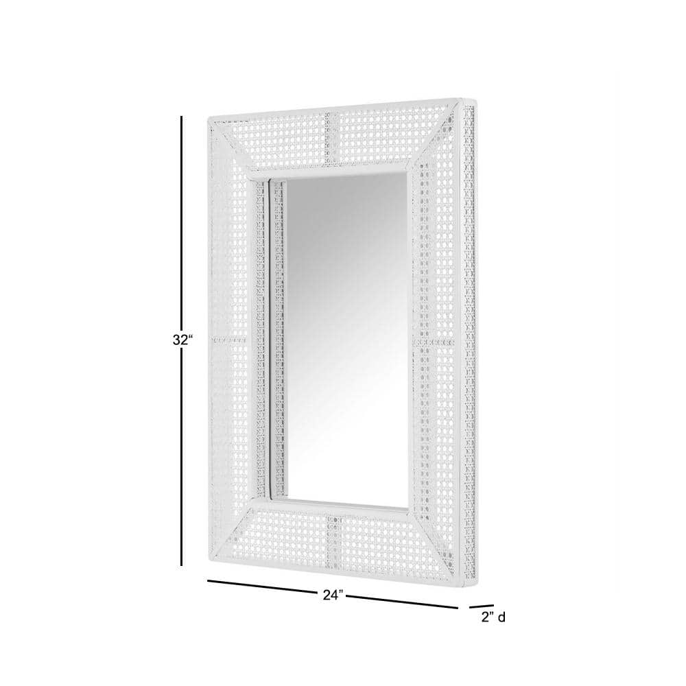 Home Decorators Collection Medium Rectangle White Rattan and Cane Mirror (24 in. W x 32 in. H) R195338XXA-6