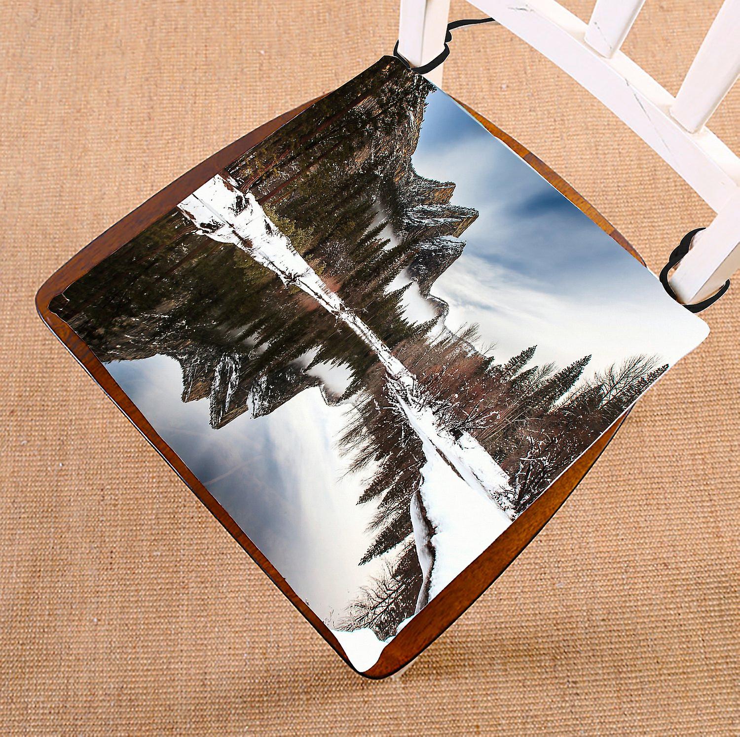 Mountain Lake Trees Chair Pad， Yosemite National Park Scenery Nature Seat Cushion Chair Cushion Floor Cushion 50x50 Cm