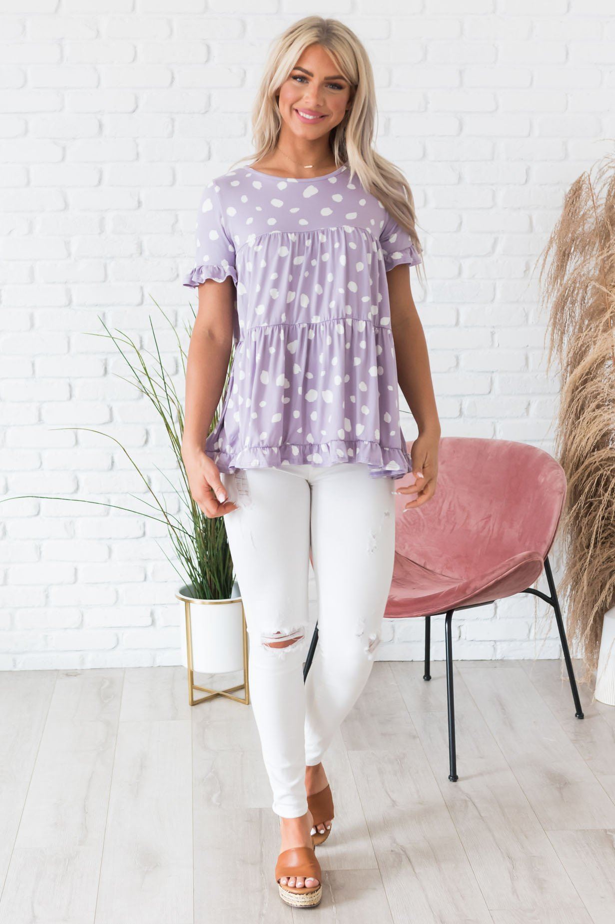 Easily Spotted Modest Babydoll Blouse