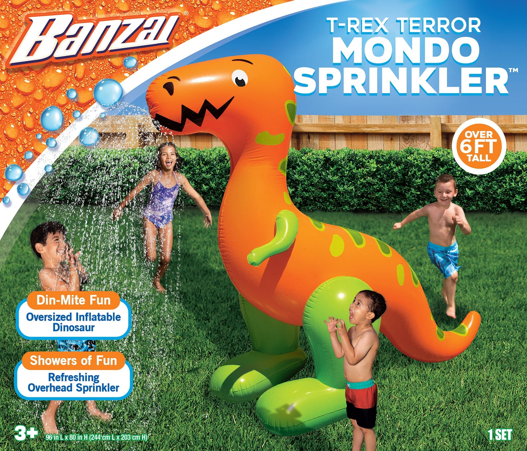 Banzai Inflatable T-Rex Terror Mondo Sprinkler