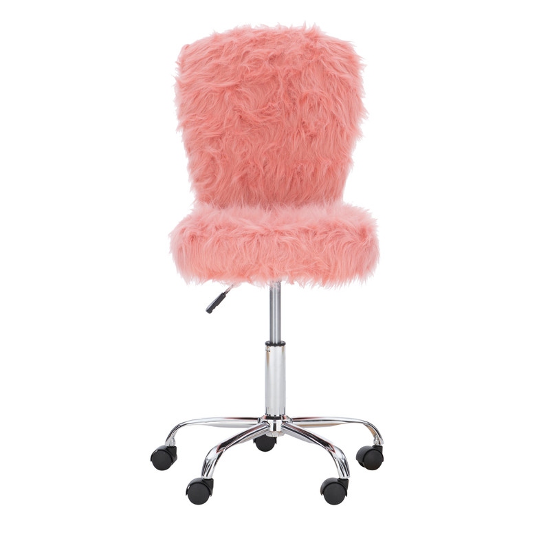 Clara Faux Fur Armless Office Chair