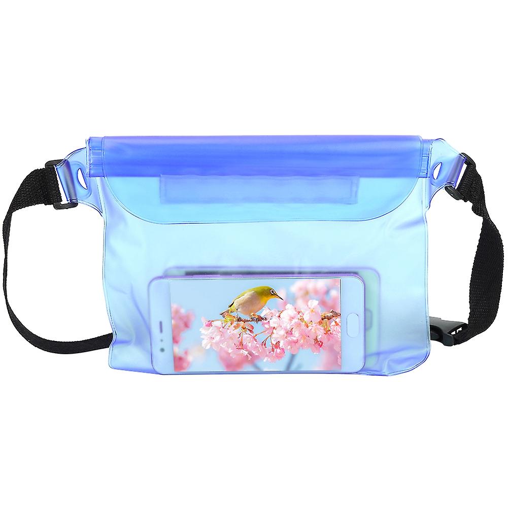 Waterproof Fanny Pack Waist Bag Sports Boating Swimming Snorkeling Belt Pouch(blue)