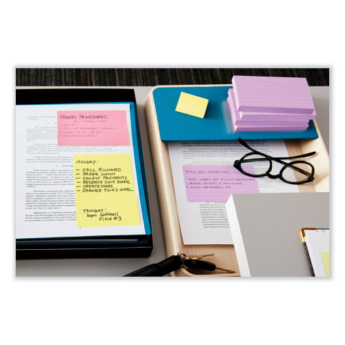 Post-it Original Pads in Canary Yellow， 1 3/8 x 1 7/8， 100 Sheets/Pad， 24 Pads/Pack (65324VAD)