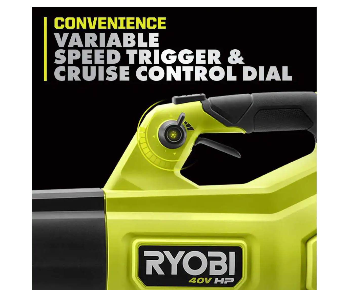 RYOBI RY404014BTLVNM 40V HP Brushless Whisper Series 160 MPH 650 CFM Cordless Battery Leaf Blower (Tool Only)