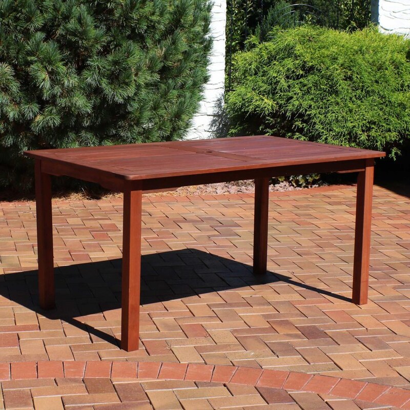 Ultimate Patio 5-Foot Meranti Wood Outdoor Dining Table