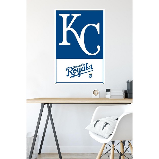 Trends International Mlb Kansas City Royals Logo 22 Unframed Wall Poster Prints