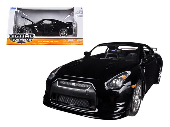 Jada 2009 Nissan GT R R35 Black 1/24 Diecast Car M...