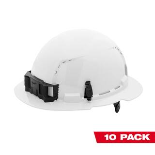 MW BOLT White Type 1 Class C Full Brim Vented Hard Hat with 6-Point Ratcheting Suspension (10-Pack) 48-73-1221X10