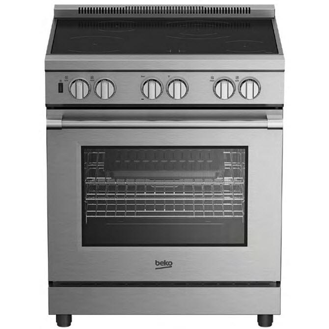 beko 30-inch Freestanding Induction Range with Twin Turbo Convection Technology PRIR34452SS